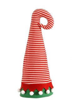 Athome Pavloudakis - Χριστουγεννιάτικο κόκκινο συνθετικό στολίδι καπέλο ριγέ  44 cm
