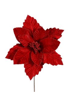 Athome Pavloudakis - Χριστουγεννιάτικο κόκκινο συνθετικό λουλούδι αλεξανδρινό
