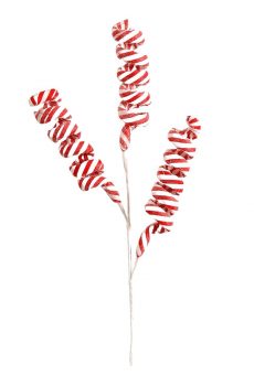 Athome Pavloudakis - Χριστουγεννιάτικο κόκκινο συνθετικό κλαρί με ζαχαρωτά 60 cm
