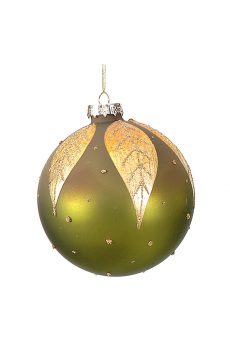 Athome Pavloudakis - Χριστουγεννιάτικη γυάλινη μπάλα πράσινη ματ 10 cm
